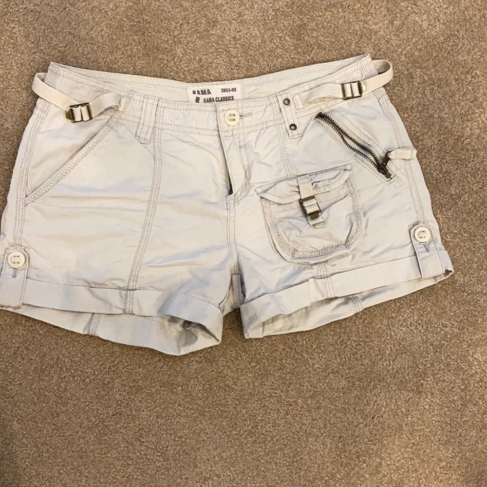Light weight cream short shorts